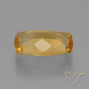 Citrino Dorado oscuro medio natural de 3.87 ct, Forma Cojín, VVS
