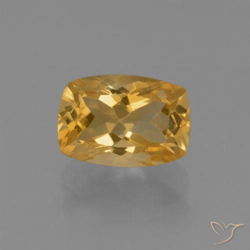 2.84ct Natural Dorado oscuro medio Citrino, Forma Cojín, VVS-VS