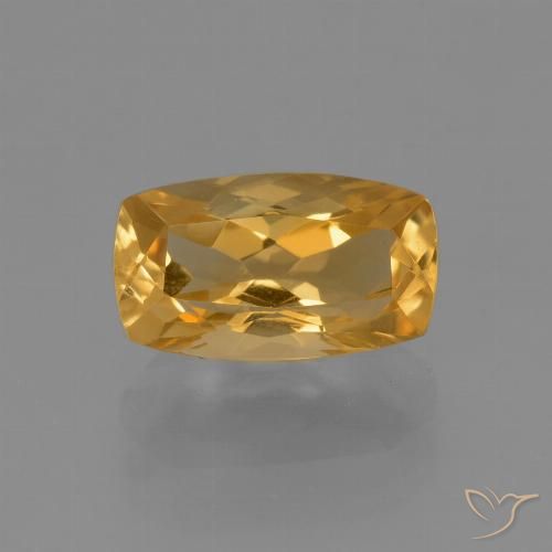 2.96ct Natural Naranja dorado intenso Citrino, Forma Cojín, VVS-VS