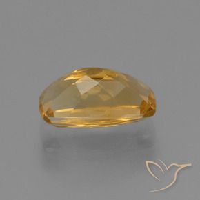 Citrino Naranja dorado intenso natural de 2.96 ct, Forma Cojín, VVS-VS