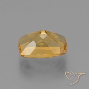 Citrino Naranja dorado intenso natural de 3.34 ct, Forma Cojín, VVS-VS