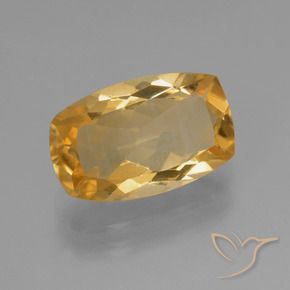 Citrino Naranja dorado intenso natural de 3.56 ct, Forma Cojín, VVS-VS