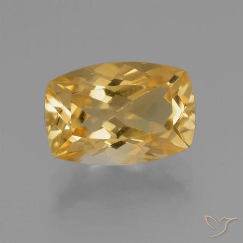 4.12ct Natural Naranja dorado intenso Citrino, Forma Cojín, VVS-VS