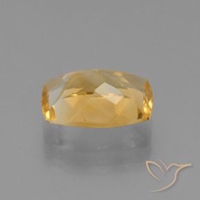 Citrino Naranja dorado intenso natural de 3.06 ct, Forma Cojín, VVS-VS