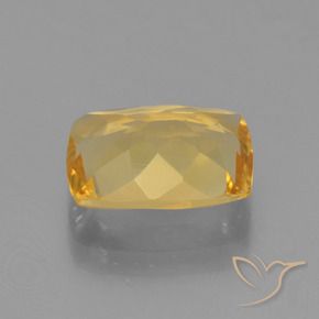 Citrino Naranja dorado intenso natural de 2.43 ct, Forma Cojín, VVS-VS