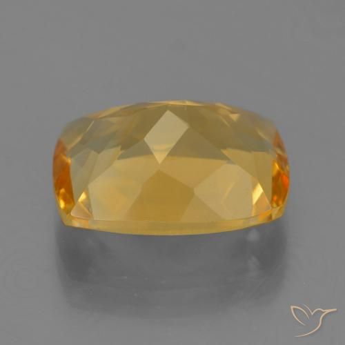 Citrino Dorado oscuro natural de 4.24 ct, Forma Cojín, VVS-VS