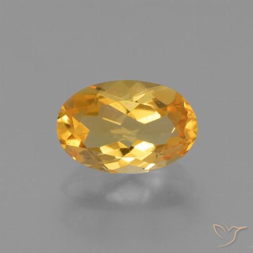 2.42ct Natural Dorado naranja intenso Citrino, Ovalada, VVS-VS