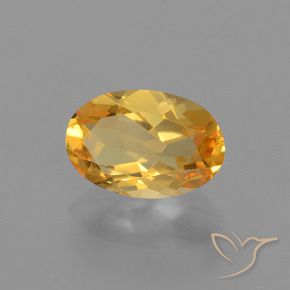 Citrino Dorado naranja intenso natural de 2.42 ct, Ovalada, VVS-VS