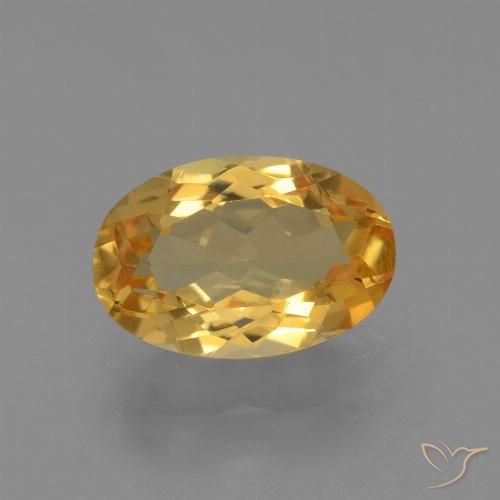 3.17ct Natural Dorado oscuro medio Citrino, Ovalada, VVS-VS