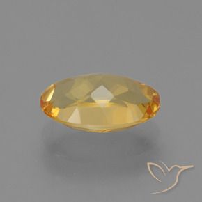 Citrino Dorado oscuro medio natural de 3.17 ct, Ovalada, VVS-VS