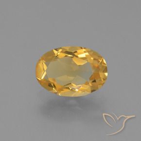 Citrino Dorado naranja natural de 2.09 ct, Ovalada, VVS-VS