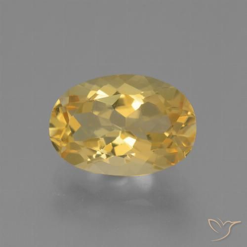 3.22ct Natural Dorado medio Citrino, Ovalada, VVS-VS