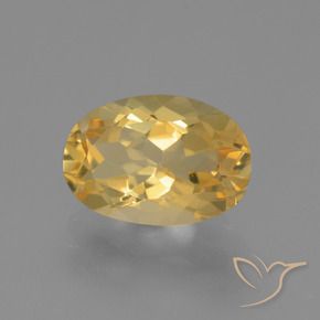 Citrino Dorado medio natural de 3.22 ct, Ovalada, VVS-VS