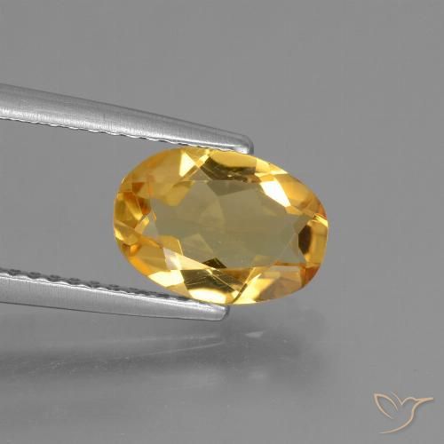 1.40ct Natural Dorado oscuro medio Citrino, Ovalada, VVS-VS