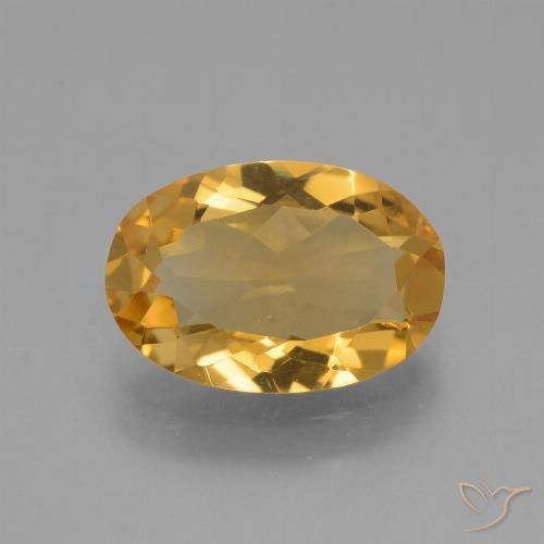 3.00ct Natural Naranja dorado intenso Citrino, Ovalada, VVS-VS