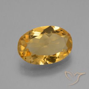 Citrino Naranja dorado intenso natural de 3.00 ct, Ovalada, VVS-VS