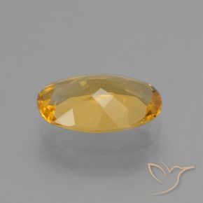 Citrino Naranja dorado intenso natural de 3.00 ct, Ovalada, VVS-VS