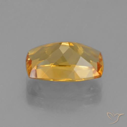 Citrino Dorado naranja intenso natural de 2.55 ct, Forma Cojín, VVS-VS