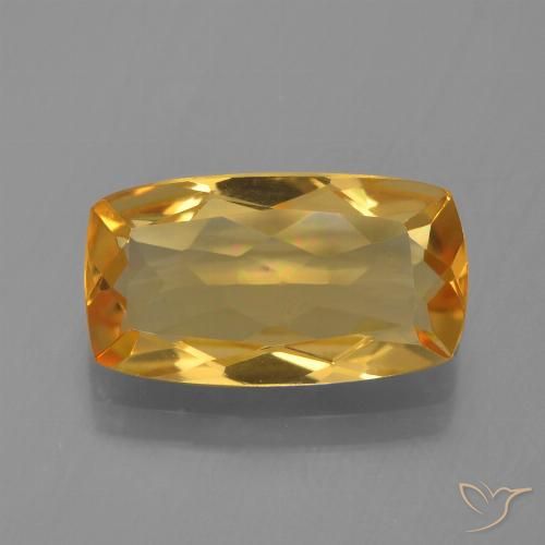 2.53ct Natural Dorado naranja oscuro Citrino, Forma Cojín, VVS-VS