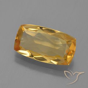 Citrino Dorado naranja oscuro natural de 2.53 ct, Forma Cojín, VVS-VS