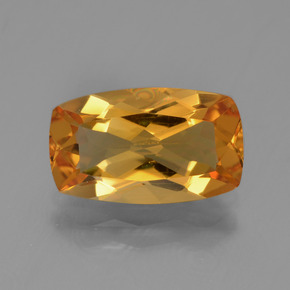 Citrino oro natural de 2,64 ct, corte cojín, VVS-VS