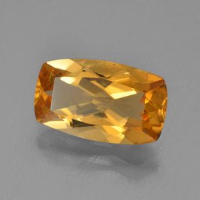 Citrino oro natural de 2,64 ct, corte cojín, VVS-VS
