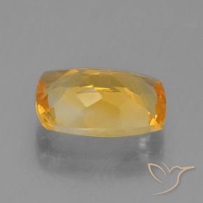 Citrino Dorado naranja oscuro natural de 3.04 ct, Forma Cojín, VVS-VS