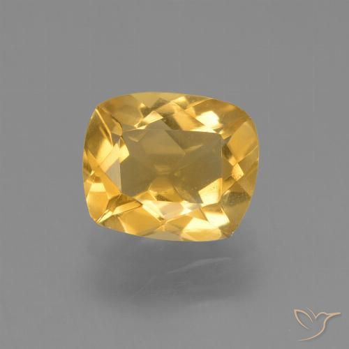 2.02ct Natural Dorado claro Citrino, Forma Cojín, VVS-VS