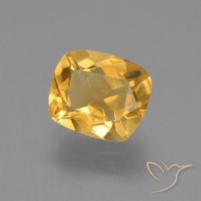 Citrino Dorado claro natural de 2.02 ct, Forma Cojín, VVS-VS