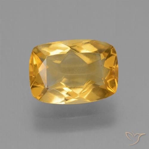 2.77ct Natural Dorado claro Citrino, Forma Cojín, VS
