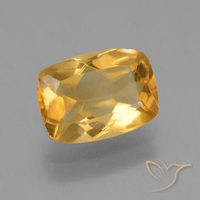 Citrino Dorado claro natural de 2.77 ct, Forma Cojín, VS