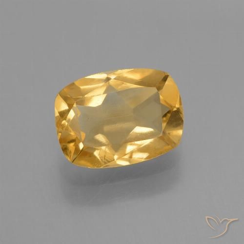 1.94ct Natural Dorado naranja claro medio Citrino, Forma Cojín, VS-SI