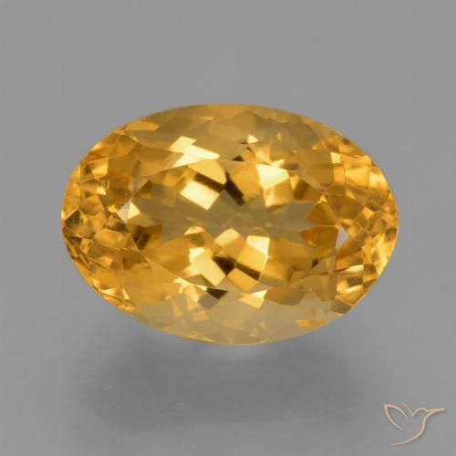 4.93ct Natural Dorado naranja Citrino, Ovalada, VVS-VS