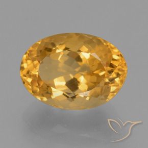 Citrino Dorado naranja natural de 4.93 ct, Ovalada, VVS-VS
