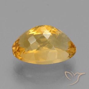 Citrino Dorado naranja natural de 4.93 ct, Ovalada, VVS-VS