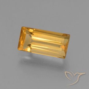 Citrino Dorado naranja natural de 1.85 ct, Corte Baguette, VVS-VS