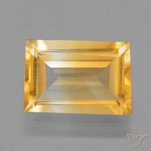 3.61ct Natural Dorado claro Citrino, Corte Baguette, VS