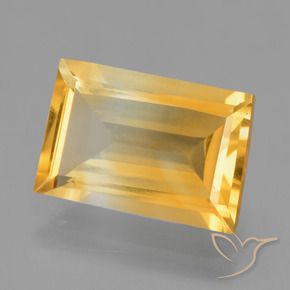 Citrino Dorado claro natural de 3.61 ct, Corte Baguette, VS