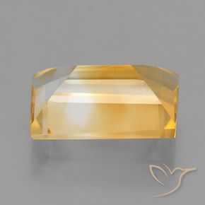 Citrino Dorado claro natural de 3.61 ct, Corte Baguette, VS