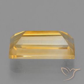 Citrino Dorado oscuro medio natural de 4.25 ct, Corte Baguette, VS