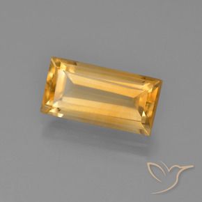 Citrino Naranja medio natural de 2.92 ct, Corte Baguette, VVS-VS