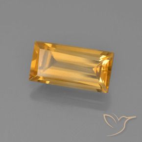Citrino Dorado naranja natural de 2.86 ct, Corte Baguette, VVS-VS