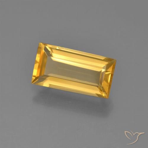 2.32ct Natural Dorado medio Citrino, Corte Baguette, VVS-VS