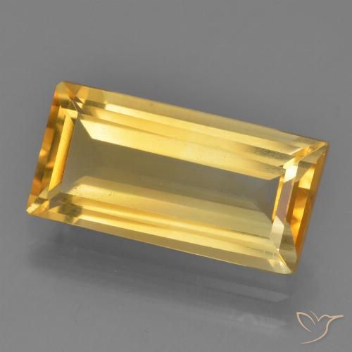 3.80ct Natural Dorado medio Citrino, Corte Baguette, VS