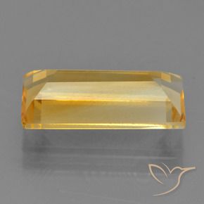 Citrino Dorado medio natural de 3.80 ct, Corte Baguette, VS