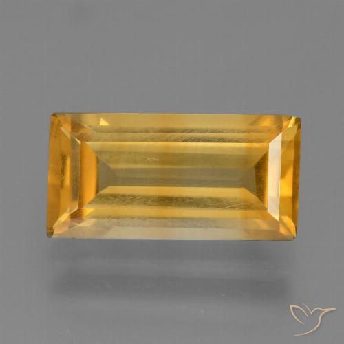 2.50ct Natural Dorado naranja claro medio Citrino, Corte Baguette, VS