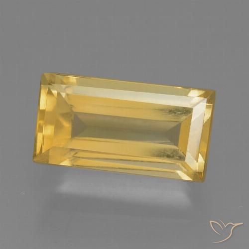 2.10ct Natural Dorado medio Citrino, Corte Baguette, VS