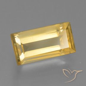 Citrino Dorado medio natural de 2.10 ct, Corte Baguette, VS
