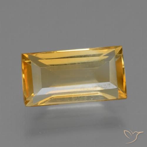 1.79ct Natural Dorado naranja Citrino, Corte Baguette, VS
