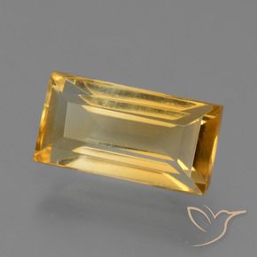 Citrino Dorado naranja natural de 1.79 ct, Corte Baguette, VS